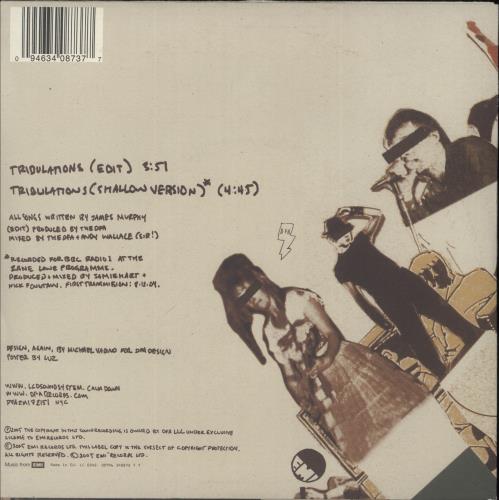 LCD Soundsystem Tribulations 7" vinyl single (7 inch record / 45) UK CDS07TR886001