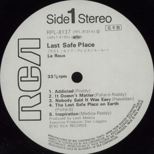 Le Roux Last Safe Place - White Label + Obi vinyl LP album (LP record) Japanese L0HLPLA678954