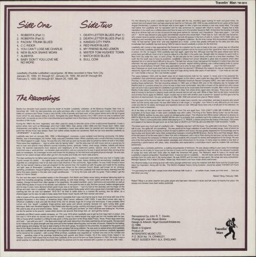 Leadbelly 1935 vinyl LP album (LP record) UK L-YLP877438