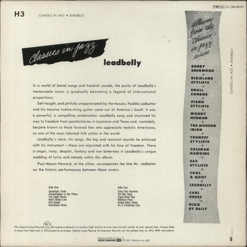 Leadbelly Classics In Jazz vinyl LP album (LP record) French L-YLPCL626923