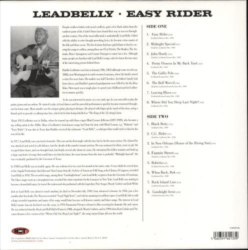 Leadbelly Easy Rider vinyl LP album (LP record) UK L-YLPEA729643