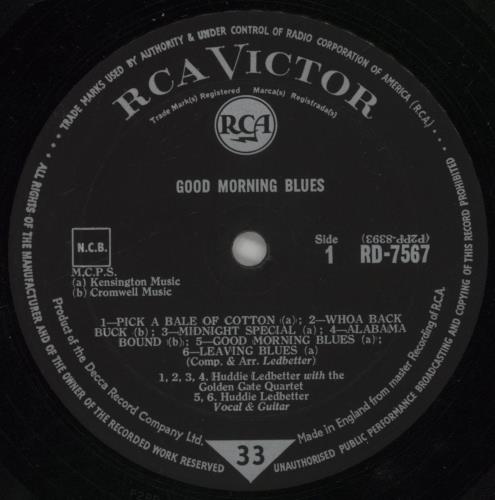 Leadbelly Good Morning Blues vinyl LP album (LP record) UK L-YLPGO859412