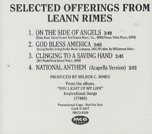 Leann Rimes Selected Offerings CD single (CD5 / 5") US LRIC5SE126810