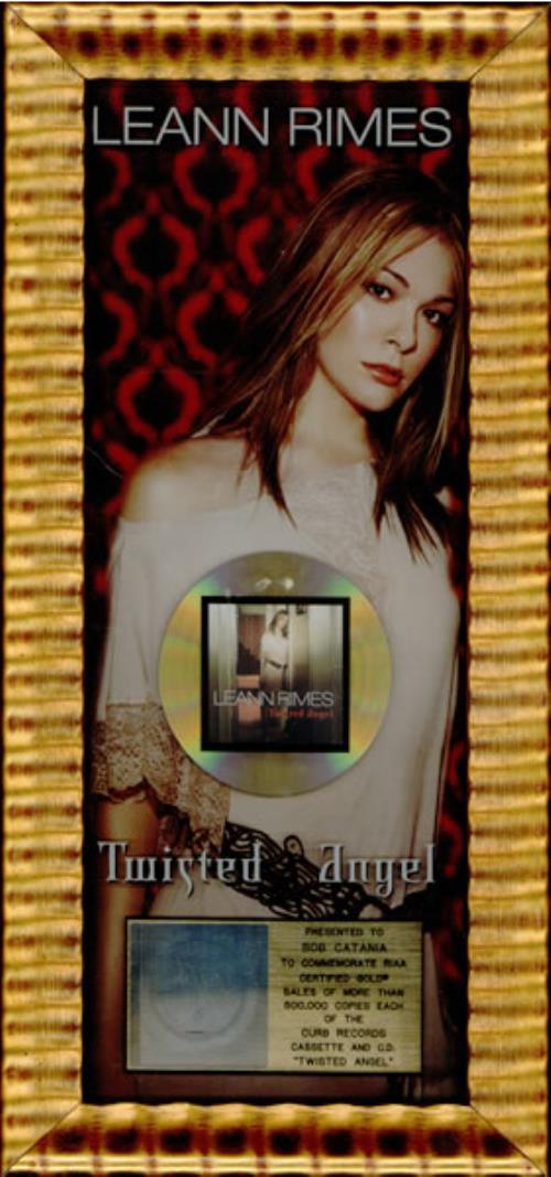 Leann Rimes Twisted Angel award disc US LRIAWTW499687