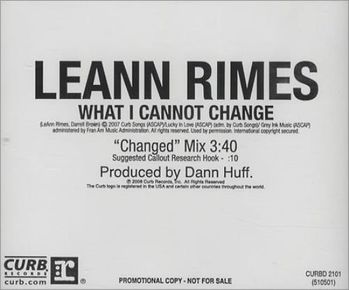 Leann Rimes What I Cannot Change CD single (CD5 / 5") US LRIC5WH453985