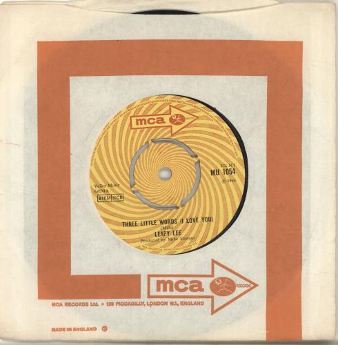 Leapy Lee Here Comes The Rain 7" vinyl single (7 inch record / 45) UK L/L07HE694523