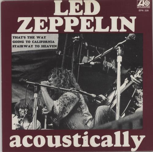 Led Zeppelin Acoustically 7" vinyl single (7 inch record / 45) Australian ZEP07AC48631