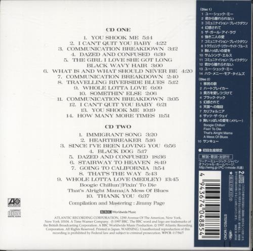 Led Zeppelin BBC Sessions CD album (CDLP) Japanese ZEPCDBB638549