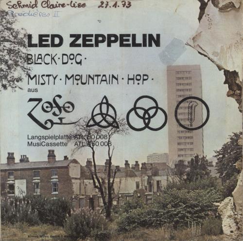 Led Zeppelin Black Dog - VG 7" vinyl single (7 inch record / 45) German ZEP07BL811738