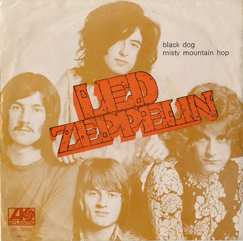Led Zeppelin Black Dog 7" vinyl single (7 inch record / 45) Portuguese ZEP07BL550227