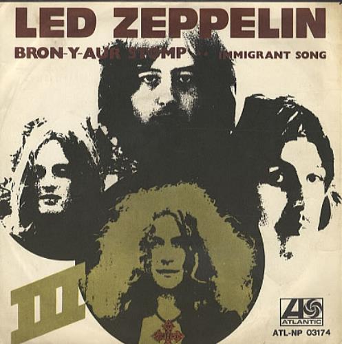 Led Zeppelin Bron-Y-Aur Stomp 7" vinyl single (7 inch record / 45) Italian ZEP07BR326627