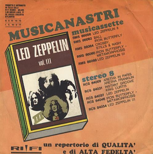 Led Zeppelin Bron-Y-Aur Stomp 7" vinyl single (7 inch record / 45) Italian ZEP07BR326627
