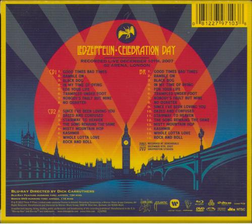 Led Zeppelin Celebration Day [2CD/Blu-Ray & DVD] - Sealed 2-disc CD/DVD set UK ZEP2DCE805625