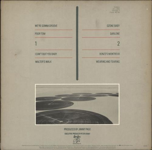 Led Zeppelin Coda vinyl LP album (LP record) Irish ZEPLPCO706174