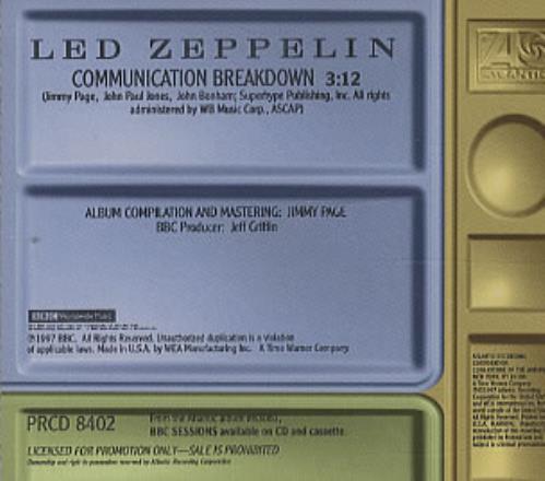 Led Zeppelin Communication Breakdown CD single (CD5 / 5") US ZEPC5CO104276