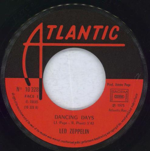 Led Zeppelin Dancing Days 7" vinyl single (7 inch record / 45) French ZEP07DA823469