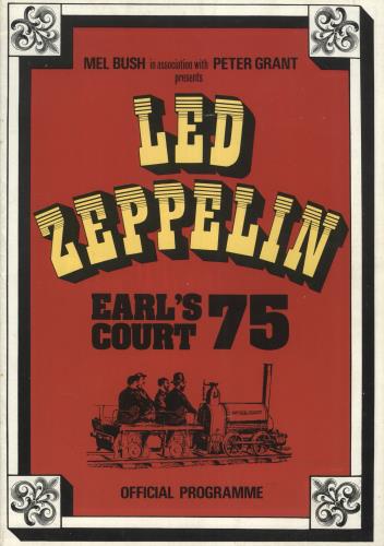 Led Zeppelin Earl's Court 75 + 25th Ticket tour programme UK ZEPTREA741848