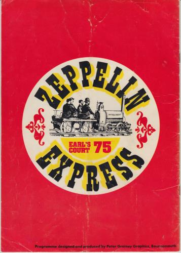 Led Zeppelin Earl's Court '75 - VG tour programme UK ZEPTREA400736