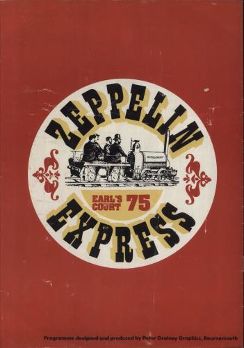 Led Zeppelin Earl's Court '75 - VG tour programme UK ZEPTREA400736