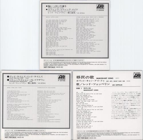 Led Zeppelin Good Times Bad Times / Whole Lotta Love / Immigrant Song 3-CD album set (Triple CD) Japanese ZEP3CGO132070
