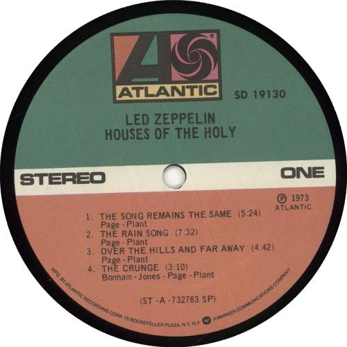 Led Zeppelin Houses Of The Holy - Stickered Shrink vinyl LP album (LP record) US ZEPLPHO425761