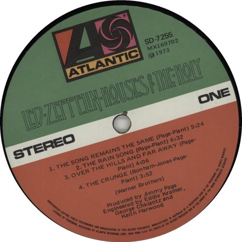 Led Zeppelin Houses Of The Holy vinyl LP album (LP record) Australian ZEPLPHO675057