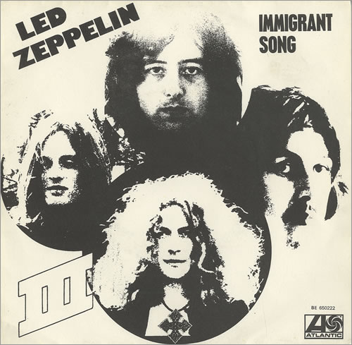 Led Zeppelin Immigrant Song 7" vinyl single (7 inch record / 45) Belgian ZEP07IM461143