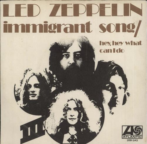 Led Zeppelin Immigrant Song 7" vinyl single (7 inch record / 45) Dutch ZEP07IM00829