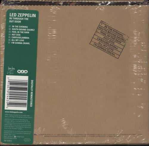Led Zeppelin In Through The Out Door CD album (CDLP) German ZEPCDIN866982