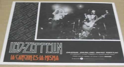 Led Zeppelin La Cancion Es La Misma lobby card Mexican ZEPLCLA347775