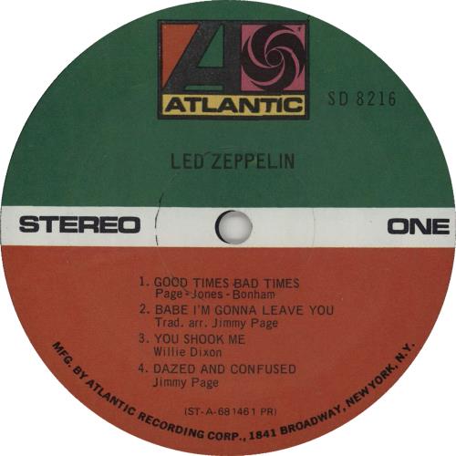 Led Zeppelin Led Zeppelin - 2nd - VG vinyl LP album (LP record) US ZEPLPLE663214