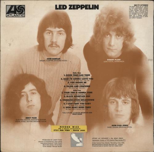 Led Zeppelin Led Zeppelin - 2nd - VG vinyl LP album (LP record) UK ZEPLPLE875496