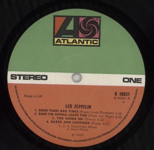 Led Zeppelin Led Zeppelin - 6th vinyl LP album (LP record) UK ZEPLPLE858375