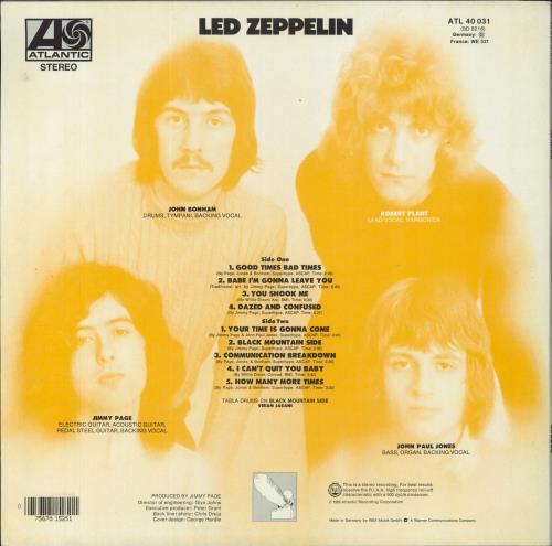 Led Zeppelin Led Zeppelin - Barcoded sleeve vinyl LP album (LP record) German ZEPLPLE598463