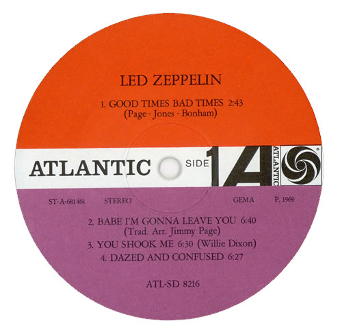 Led Zeppelin Led Zeppelin - Plum/Red Label vinyl LP album (LP record) German ZEPLPLE295309