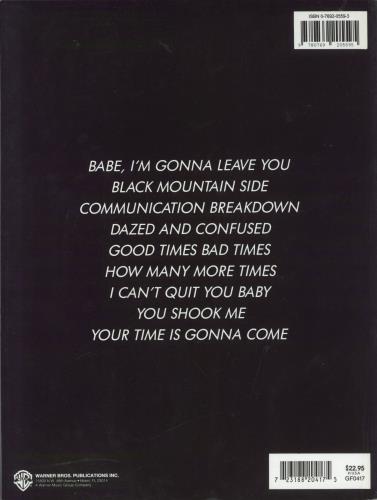 Led Zeppelin Led Zeppelin I book US ZEPBKLE832530