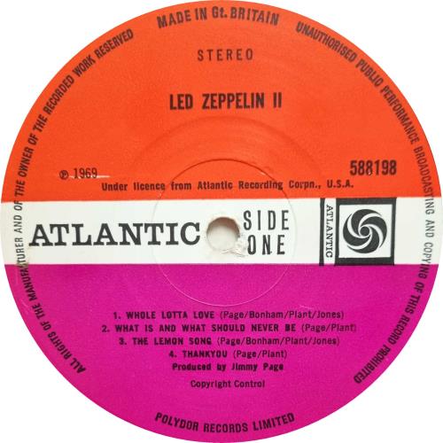 Led Zeppelin Led Zeppelin II - 1st Transitional 2nd lbl vinyl LP album (LP record) UK ZEPLPLE772463