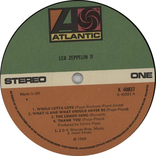 Led Zeppelin Led Zeppelin II - 5th - US Sleeve vinyl LP album (LP record) UK ZEPLPLE269280