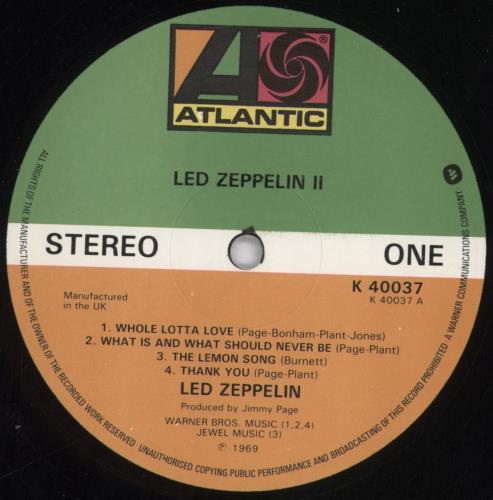 Led Zeppelin Led Zeppelin II - 70s vinyl LP album (LP record) UK ZEPLPLE834955