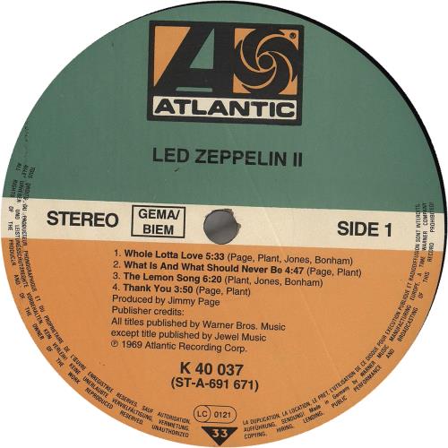 Led Zeppelin Led Zeppelin II - 80s - EX vinyl LP album (LP record) German ZEPLPLE731469