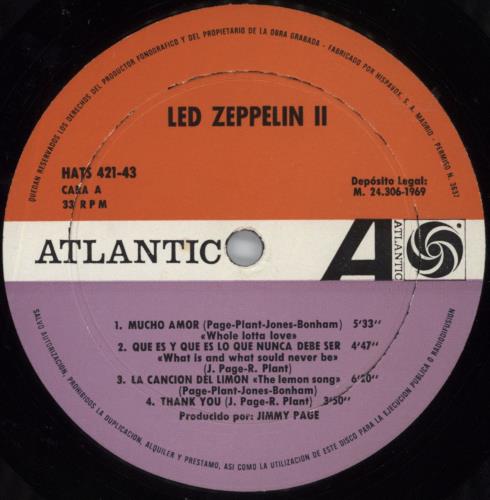 Led Zeppelin Led Zeppelin II - EX vinyl LP album (LP record) Spanish ZEPLPLE266761