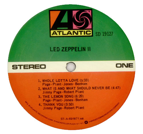 Led Zeppelin Led Zeppelin II vinyl LP album (LP record) US ZEPLPLE269278