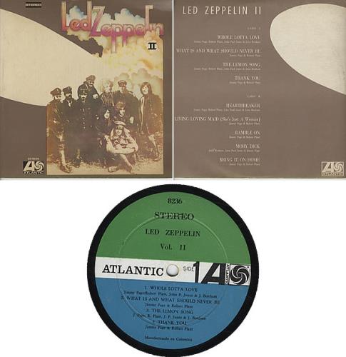 Led Zeppelin Led Zeppelin II vinyl LP album (LP record) Colombian ZEPLPLE327318