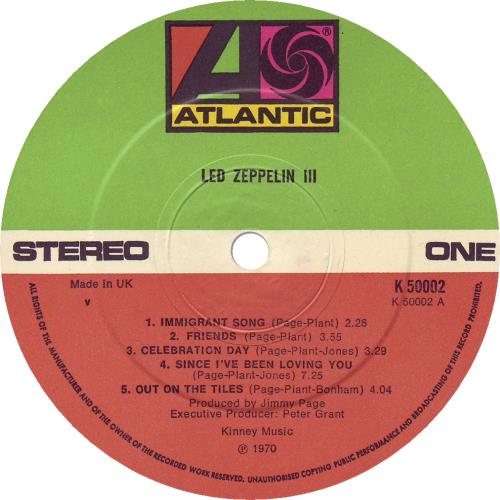 Led Zeppelin Led Zeppelin III - 6th vinyl LP album (LP record) UK ZEPLPLE665189