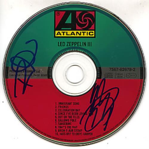 Led Zeppelin Led Zeppelin III - Autographed CD album (CDLP) German ZEPCDLE301006