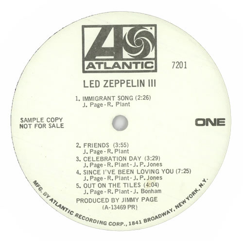 Led Zeppelin Led Zeppelin III - MONO vinyl LP album (LP record) US ZEPLPLE490277