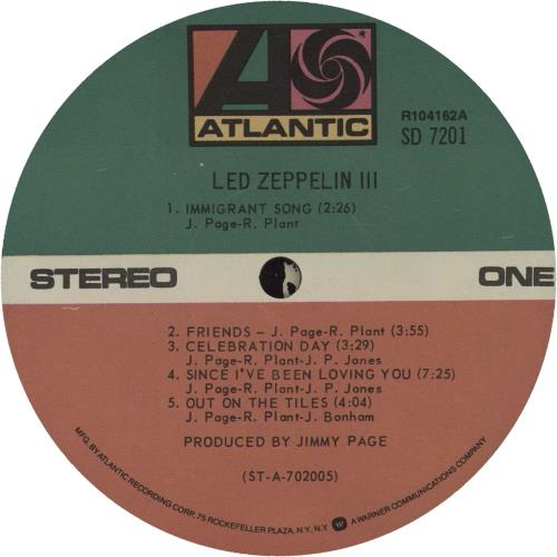 Led Zeppelin Led Zeppelin III - RCA Record Club vinyl LP album (LP record) US ZEPLPLE659432