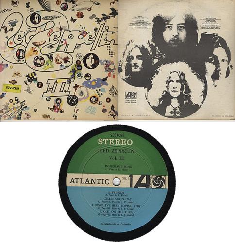 Led Zeppelin Led Zeppelin III vinyl LP album (LP record) Colombian ZEPLPLE327317