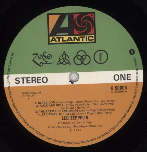 Led Zeppelin Led Zeppelin IV - 11th + Inner - EX vinyl LP album (LP record) UK ZEPLPLE646188