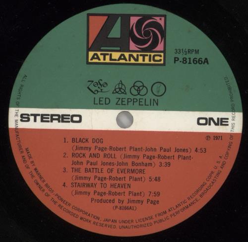 Led Zeppelin Led Zeppelin IV - 1st vinyl LP album (LP record) Japanese ZEPLPLE315472